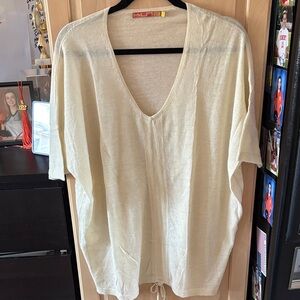 kuna Ladies ivory alpaca tunic sweater-XL